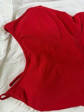 Women's Red Seamless Tank Top & Legging set